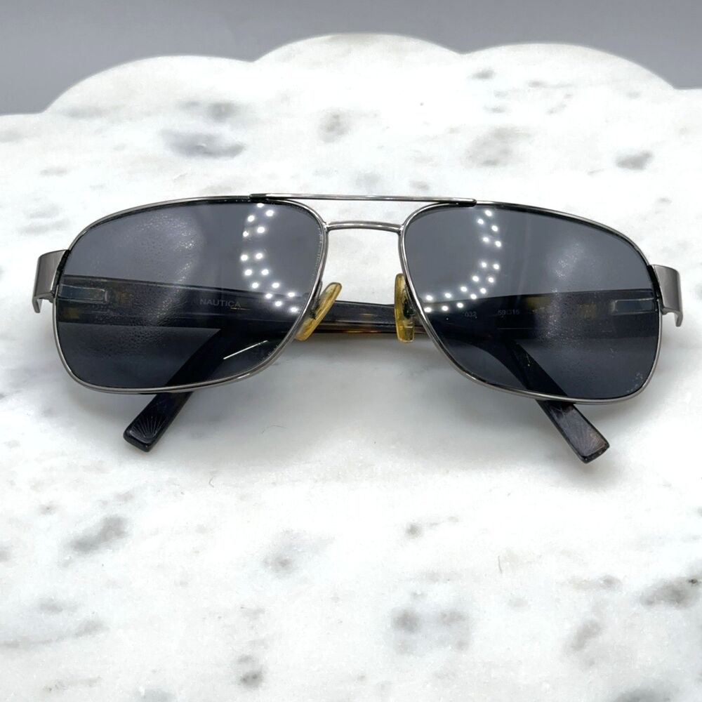 Nautica N5086S 032 Gunmetal Tortoise Arms Sunglasses Frames Only  59-16-135